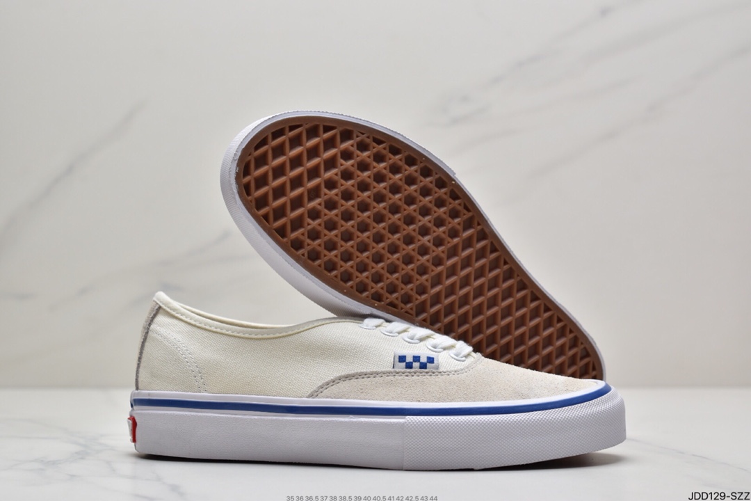 130 万斯Vans Authentic 经典安娜海姆 4孔低帮硫化滑板鞋休闲板鞋