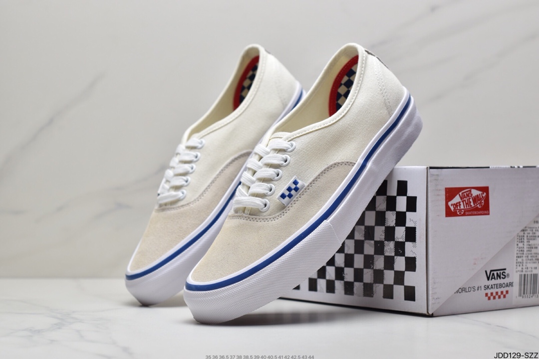 130 万斯Vans Authentic 经典安娜海姆 4孔低帮硫化滑板鞋休闲板鞋