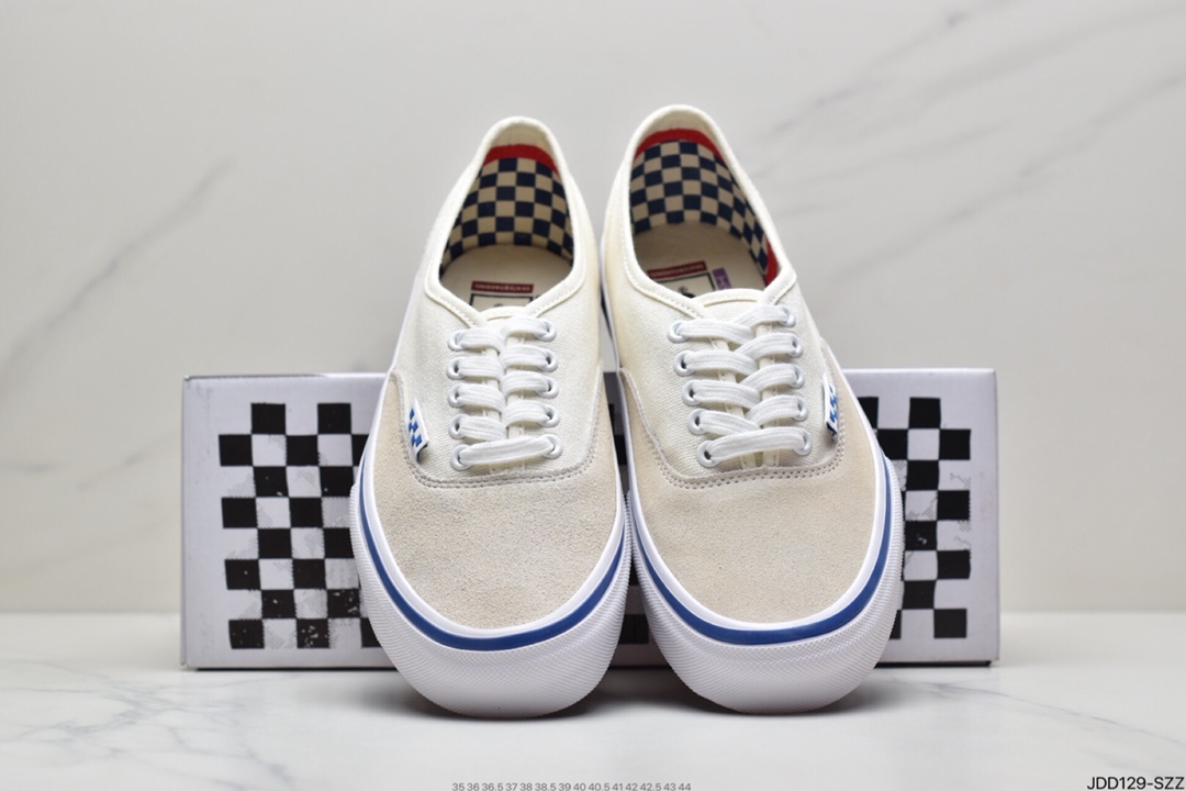 130 万斯Vans Authentic 经典安娜海姆 4孔低帮硫化滑板鞋休闲板鞋