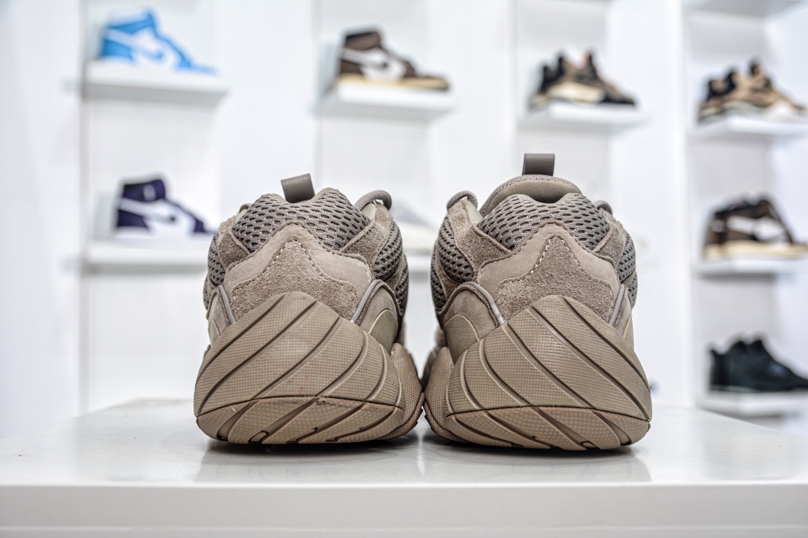 [Yeezy Series][Ceiling level] Adidas Yeezy500 Taupe Light BrownNaked shoe-l
