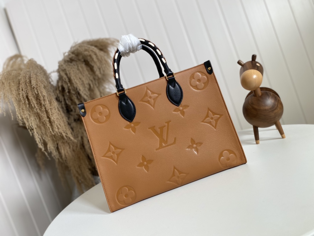 Outlet 1:1 Replica
 Louis Vuitton LV Onthego Bags Handbags Leopard Print Printing Empreinte​ Weave Fall Collection M58521