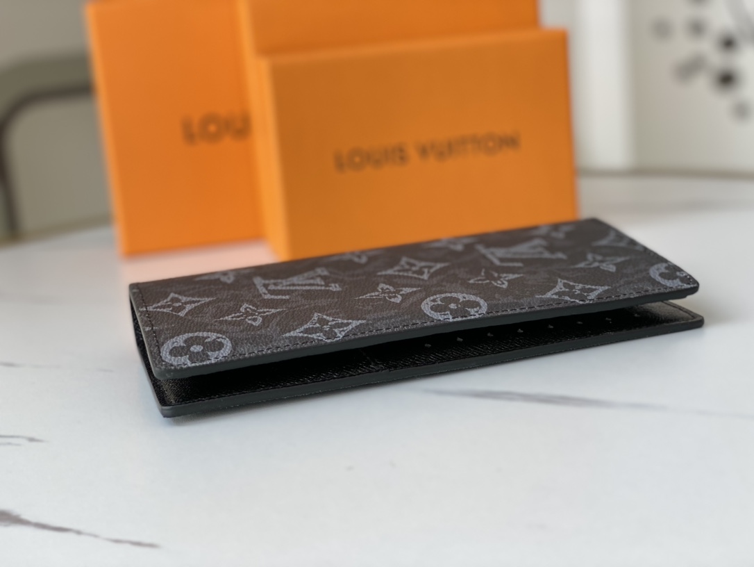 Close-up of leather wallet texture