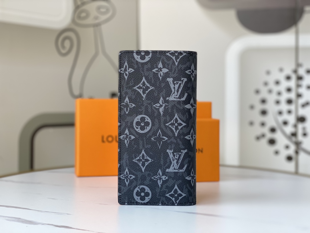 Leather bifold wallet interior with card slots