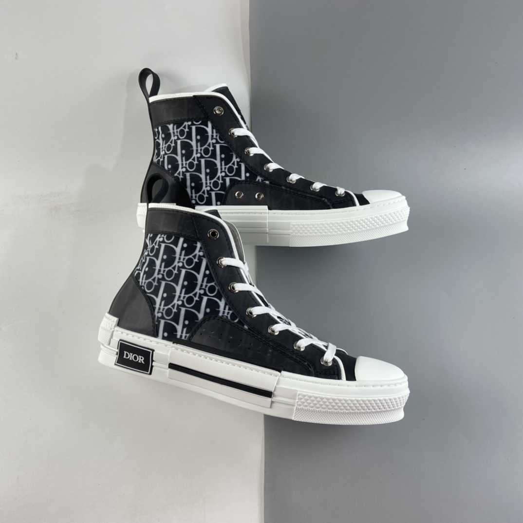 P480  Dior B23 Oblique High Top Sneakers 迪奥“CD重影”