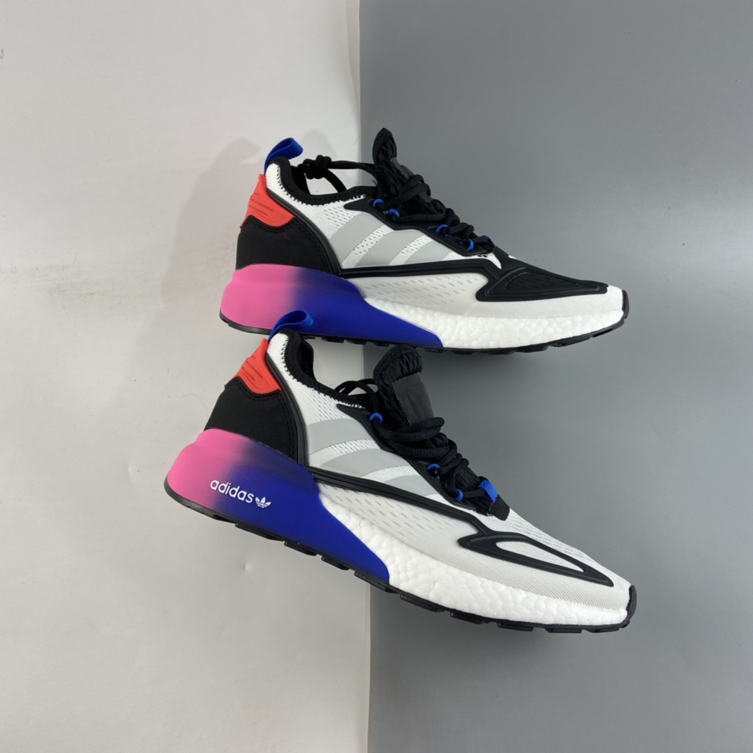 P220  Ad ZX 2K Boost 网纱针织呼吸面套脚休闲运动慢跑鞋 FY5725