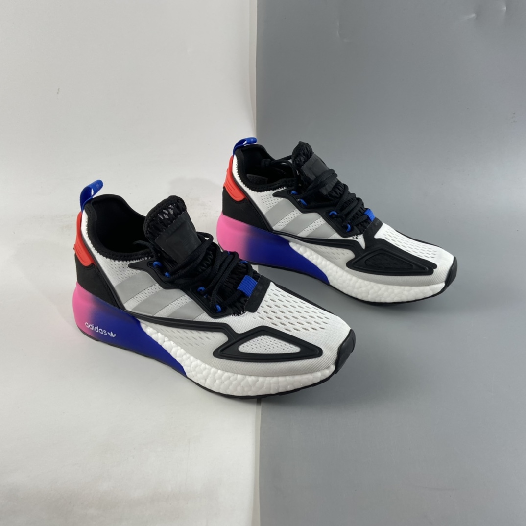 P220  Ad ZX 2K Boost 网纱针织呼吸面套脚休闲运动慢跑鞋 FY5725