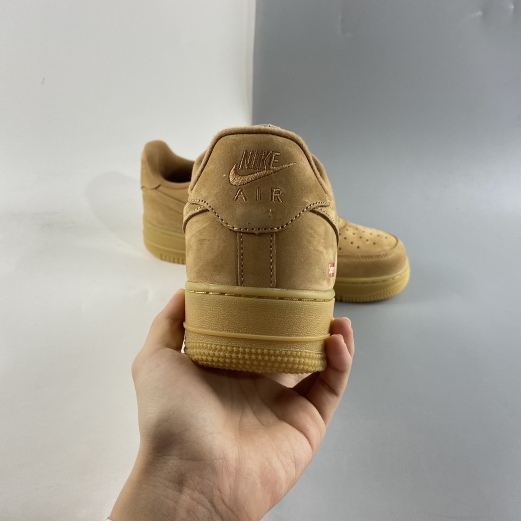 P280  Supreme× NIKE Air Force 1 Low Flax小麦 Sup联名空军一号低帮休闲板鞋 DD1555-200