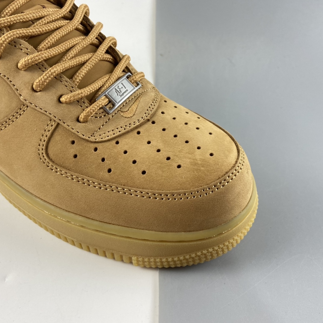 P280  Supreme× NIKE Air Force 1 Low Flax小麦 Sup联名空军一号低帮休闲板鞋 DD1555-200