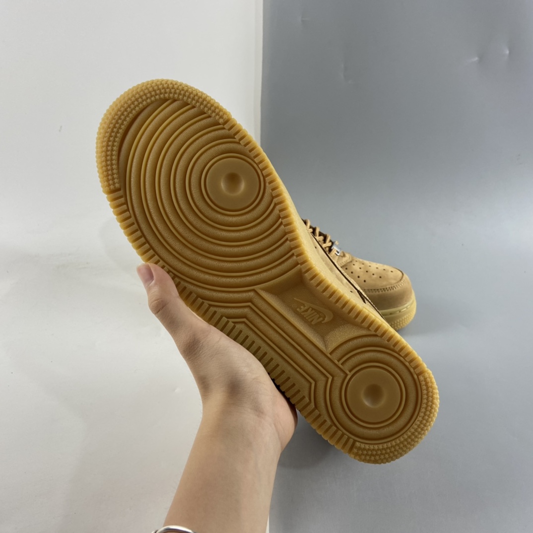 P280  Supreme× NIKE Air Force 1 Low Flax小麦 Sup联名空军一号低帮休闲板鞋 DD1555-200