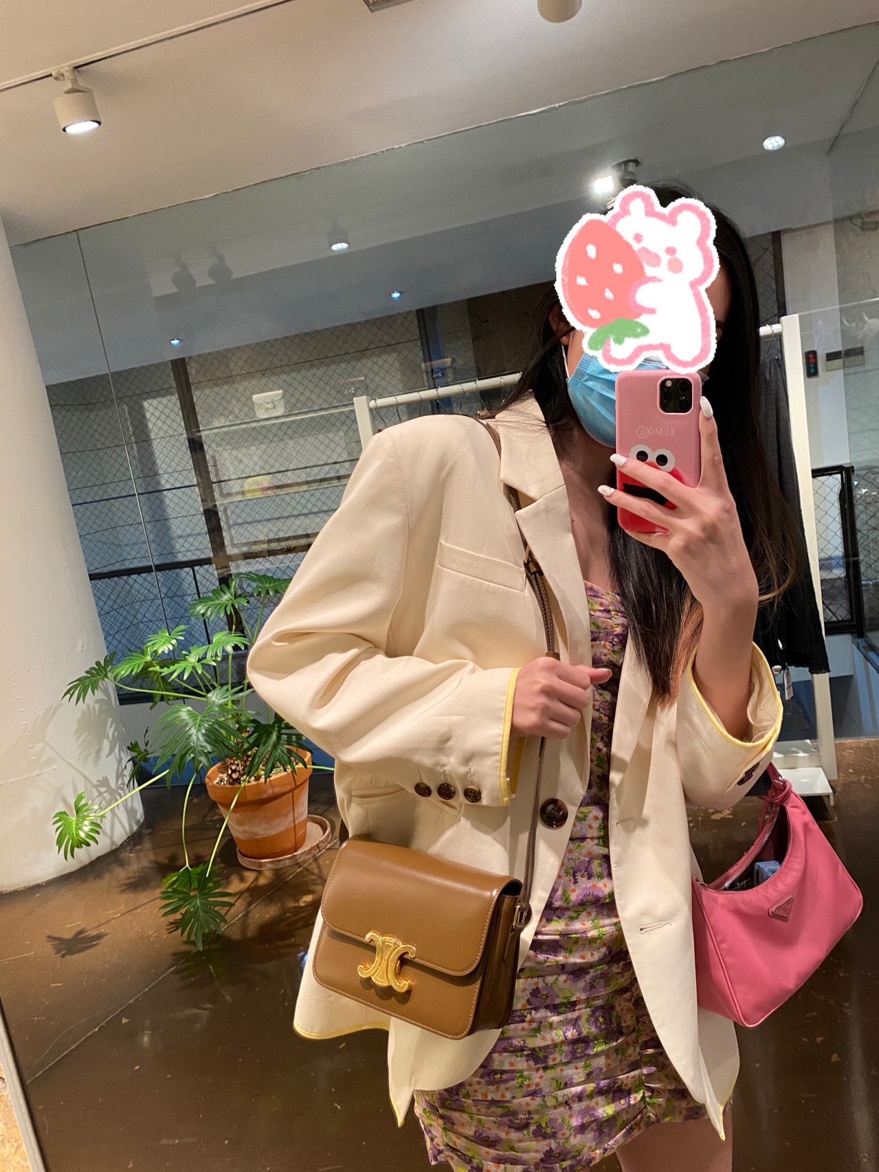 CELINE TEEN TRIOMPHE 18.5CM BAG 188423焦糖色