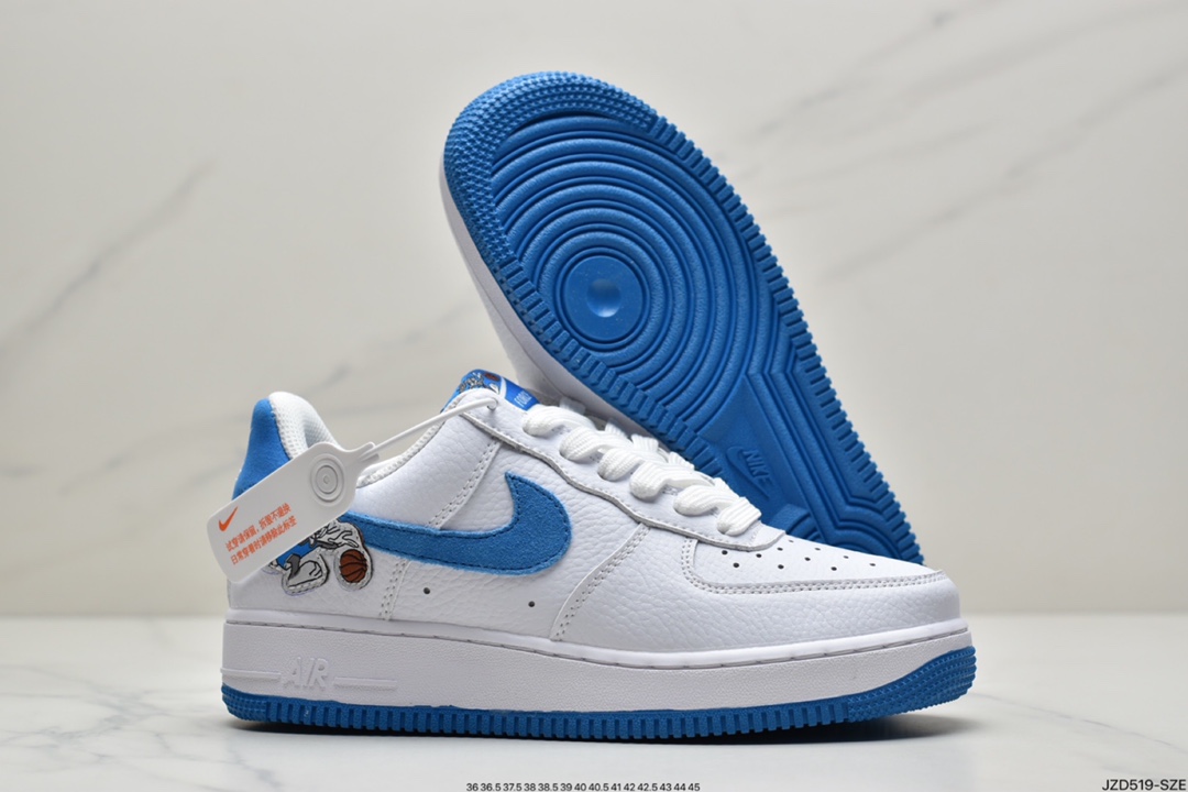 140 耐克Nike Air Force 1 ’07 Low”White/Royal Blue ”空军一号经典低帮百搭休闲运动板鞋DM2845-100