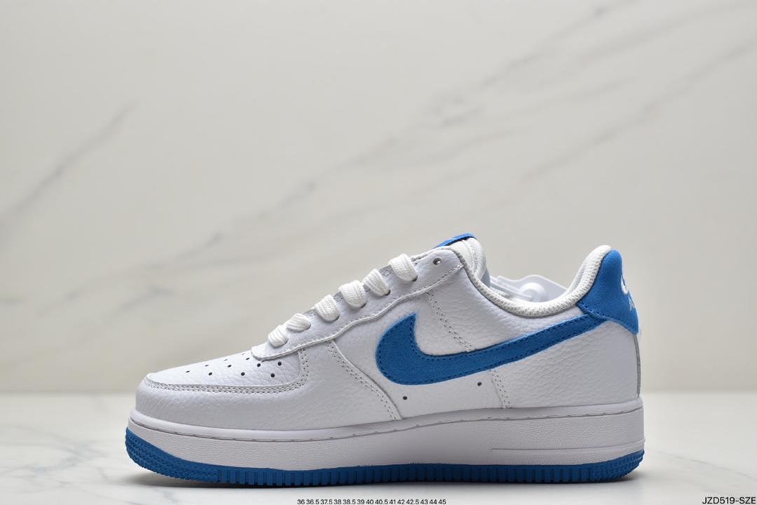 140 耐克Nike Air Force 1 ’07 Low”White/Royal Blue ”空军一号经典低帮百搭休闲运动板鞋DM2845-100
