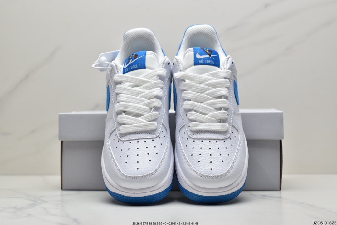 140 耐克Nike Air Force 1 ’07 Low”White/Royal Blue ”空军一号经典低帮百搭休闲运动板鞋DM2845-100