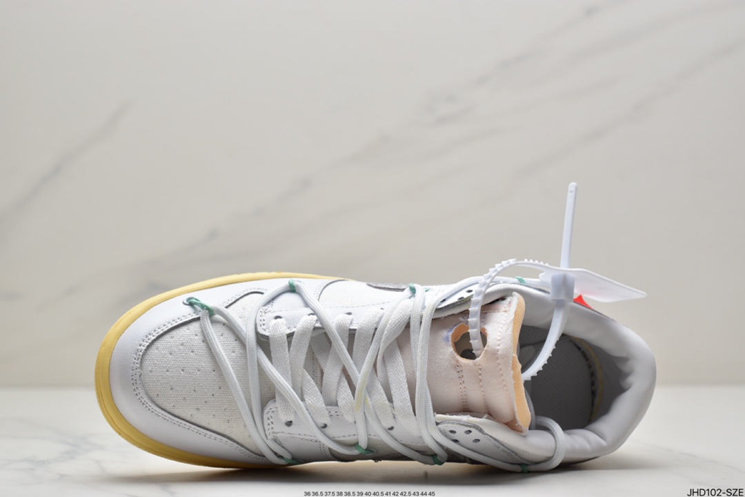 190 耐克Nike OFF-WHITE x Futura x Nike Dunk Low“21 of 50 三方联名白灰紫低帮休闲板鞋DM1602-106