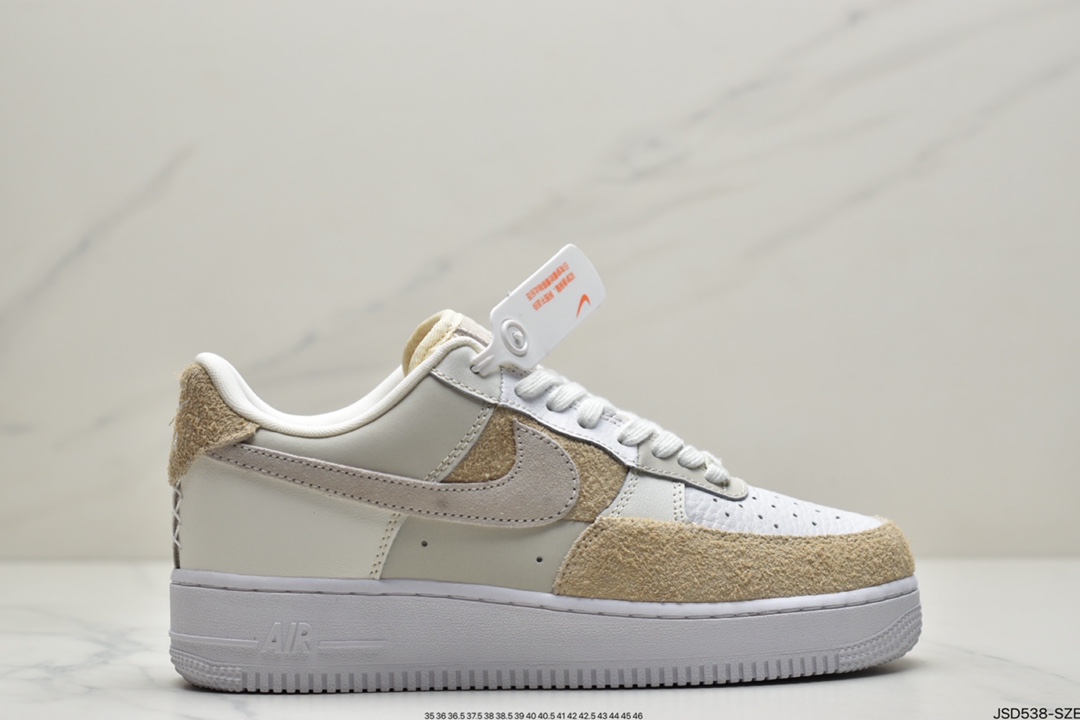 200 耐克Nike Air Force 1’07 LV8”Beach Coconut Milk”空军一号经典低帮百搭休闲运动板鞋DD6618-100