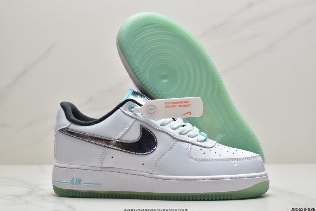 180 耐克Air Force 1‘07“Toll Free”白灰3M反光CJ1631-100
