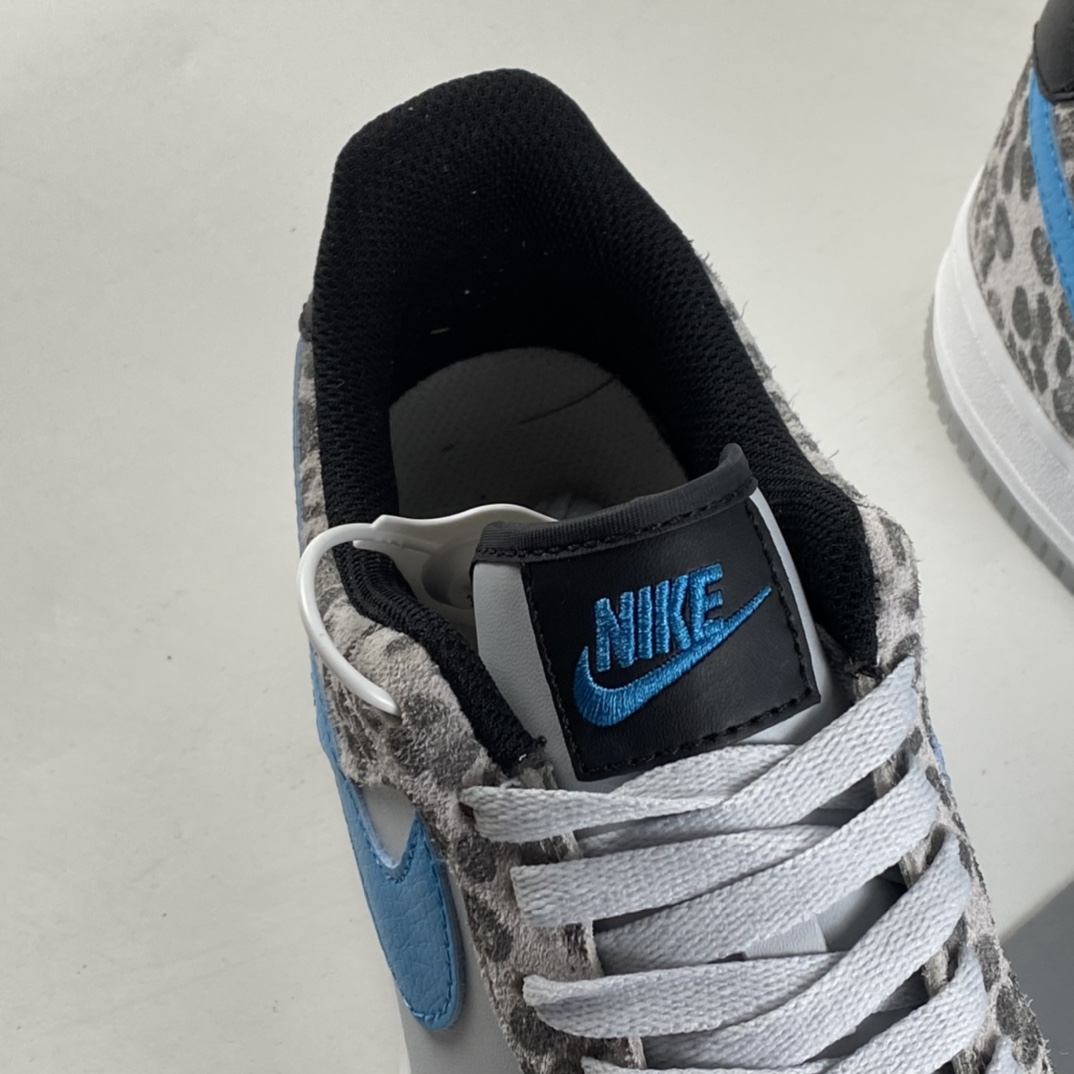 P220  NIKE Air Force 1 Low ”Leopard” 灰白蓝 豹纹空军一号低帮休闲板鞋 DDJ6192-001