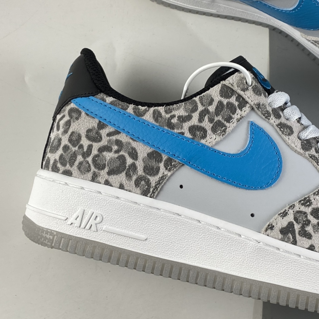 P220  NIKE Air Force 1 Low ”Leopard” 灰白蓝 豹纹空军一号低帮休闲板鞋 DDJ6192-001