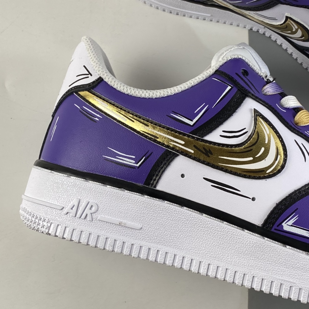 P260  NIKE Air Force 1 Low’07 紫金湖人配色 空军一号低帮休闲板鞋 CW2288-111