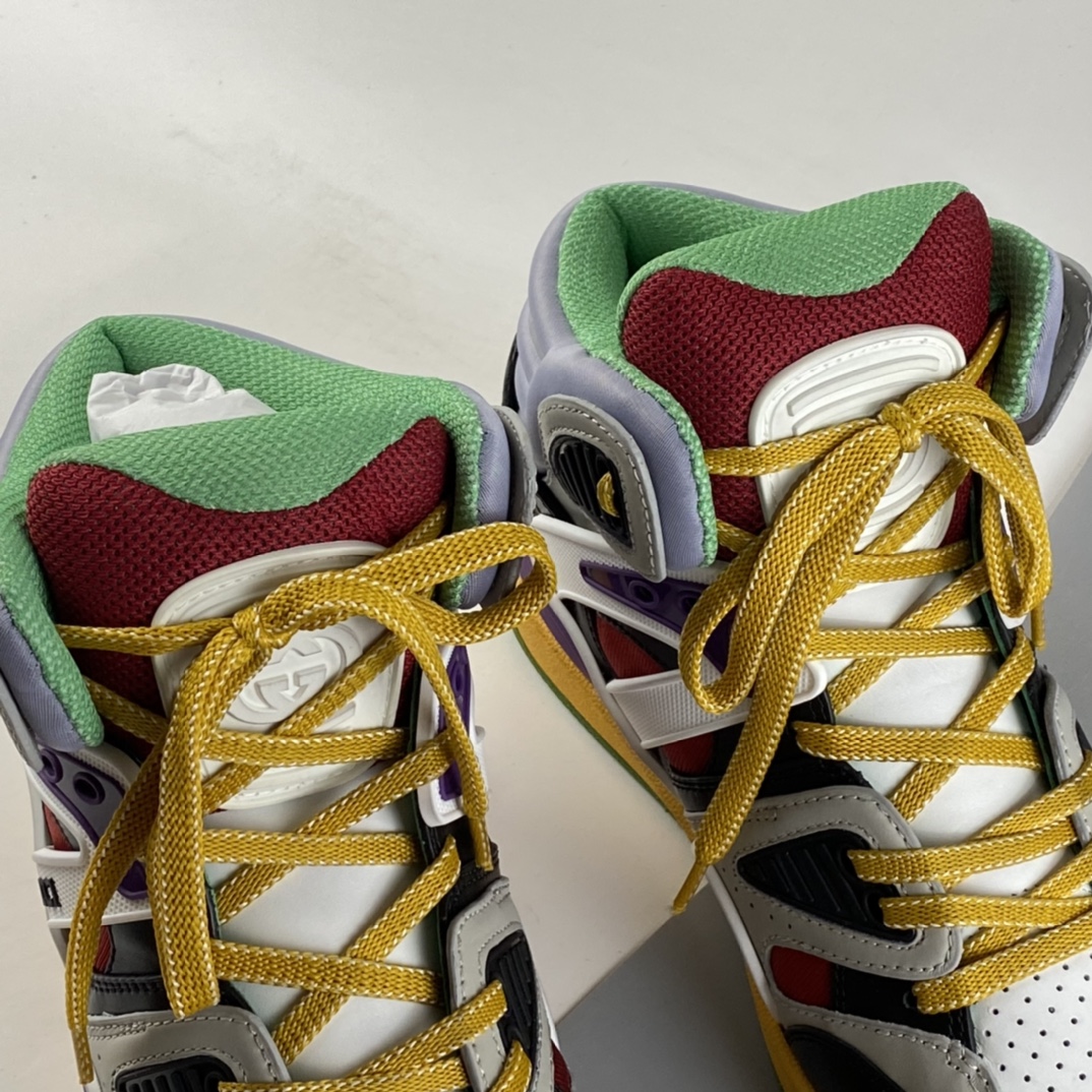 P550  Gucci Basket 古驰21新款高帮拼色篮球运动休闲鞋