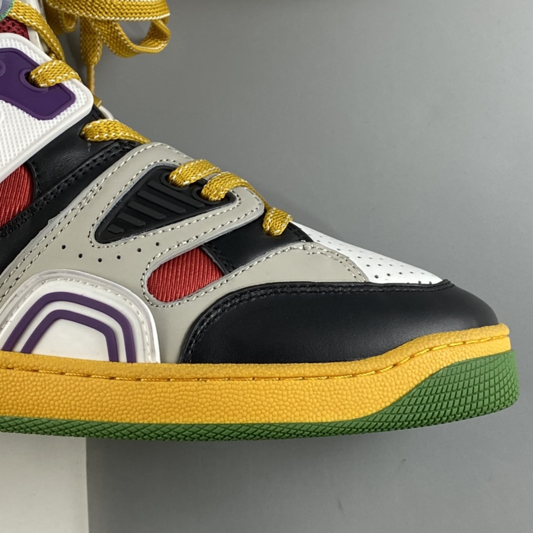 P550  Gucci Basket 古驰21新款高帮拼色篮球运动休闲鞋