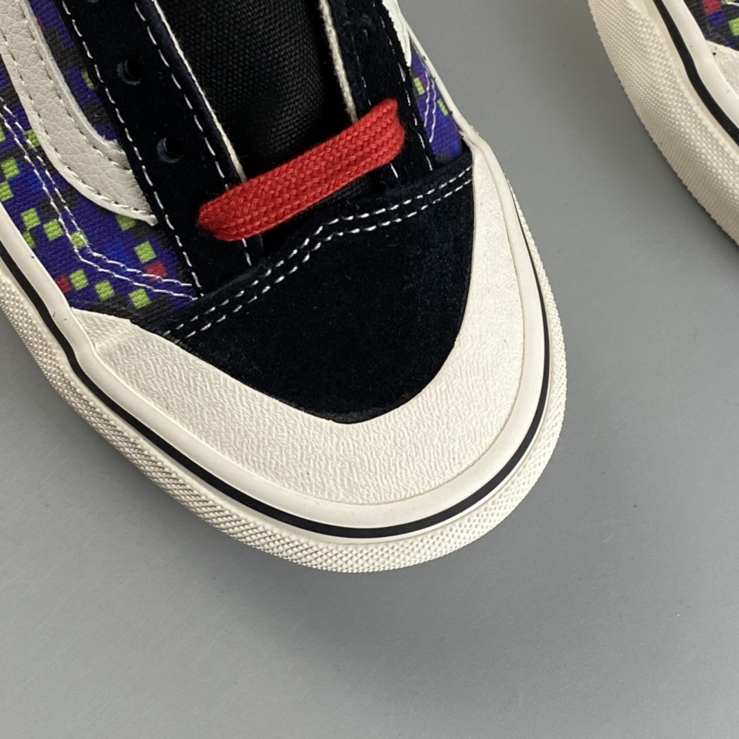 P150  Vans Style 36 Cecon SF 包头魔方块变形七彩方格新版翻盖鞋盒 VN0A3MVL2XY
