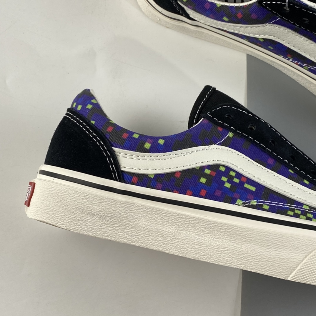P150  Vans Style 36 Cecon SF 包头魔方块变形七彩方格新版翻盖鞋盒 VN0A3MVL2XY