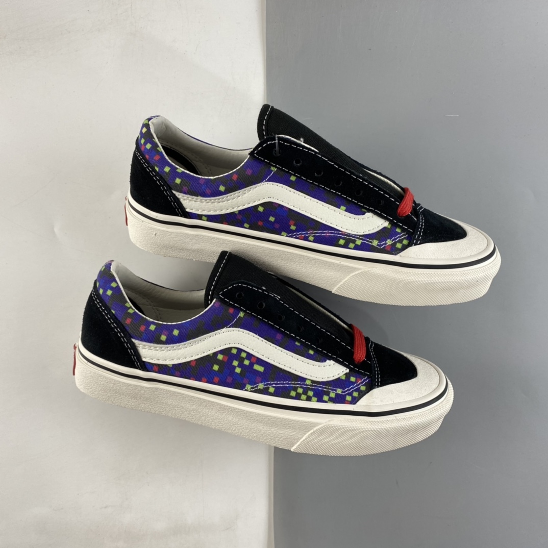 P150  Vans Style 36 Cecon SF 包头魔方块变形七彩方格新版翻盖鞋盒 VN0A3MVL2XY