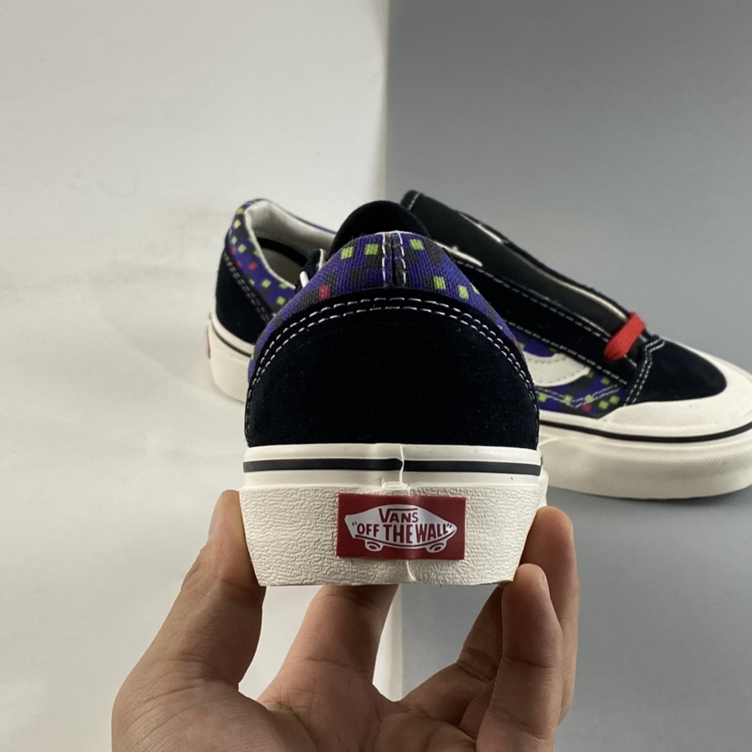 P150  Vans Style 36 Cecon SF 包头魔方块变形七彩方格新版翻盖鞋盒 VN0A3MVL2XY