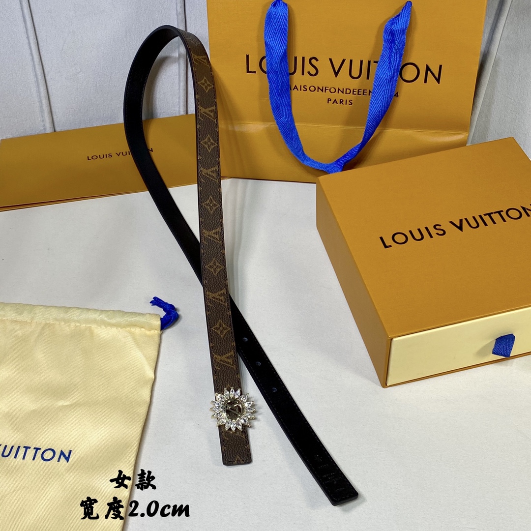 Louis Vuitton Belts Women Calfskin Cowhide