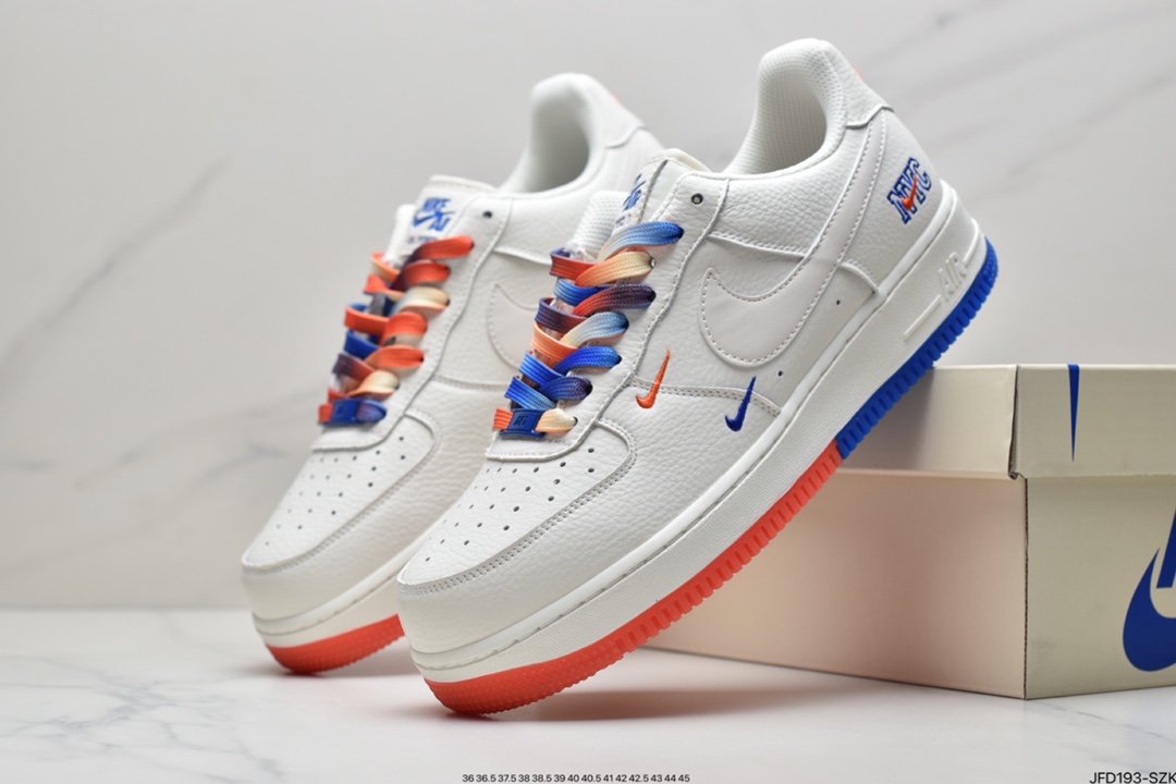 170 耐克Nike Air Force 1 白橙蓝双钩原装级别 CT1989-101
