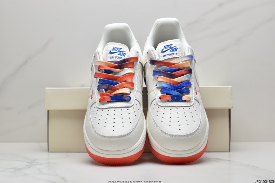 170 耐克Nike Air Force 1 白橙蓝双钩原装级别 CT1989-101