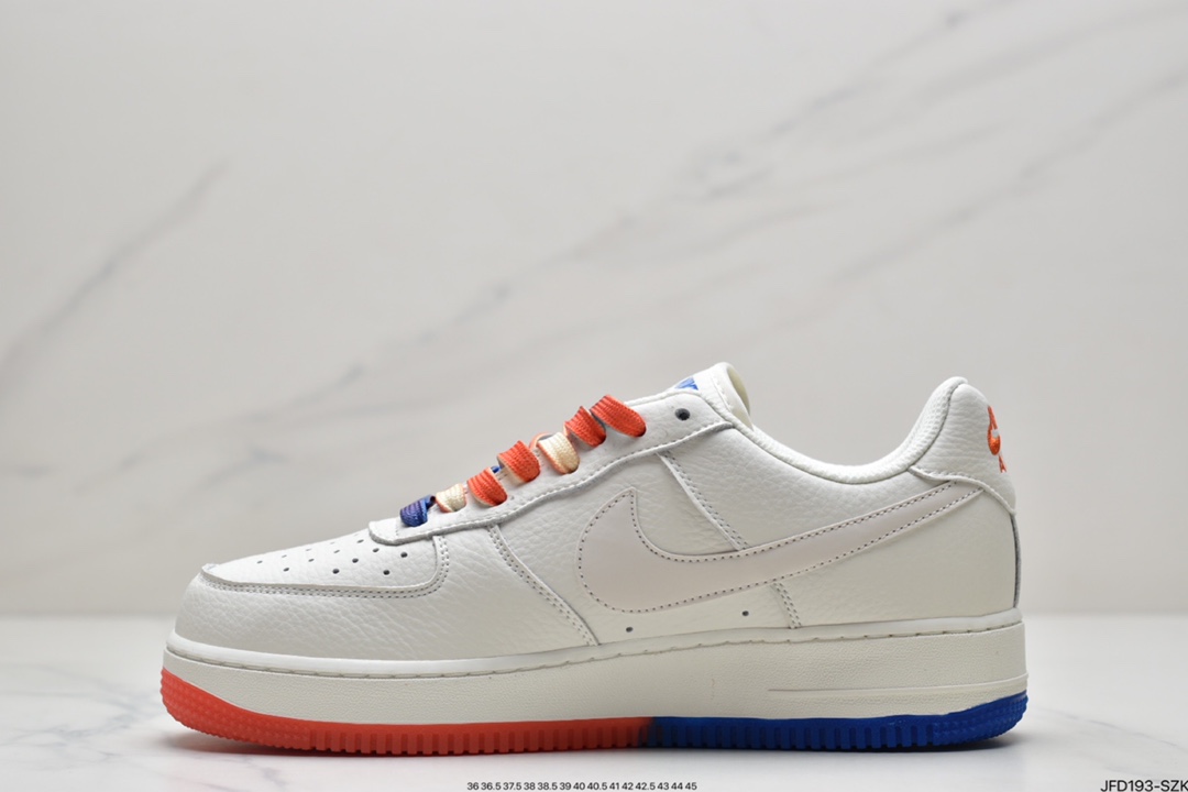 170 耐克Nike Air Force 1 白橙蓝双钩原装级别 CT1989-101