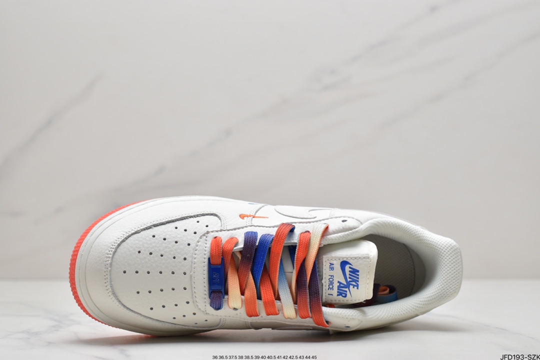 170 耐克Nike Air Force 1 白橙蓝双钩原装级别 CT1989-101