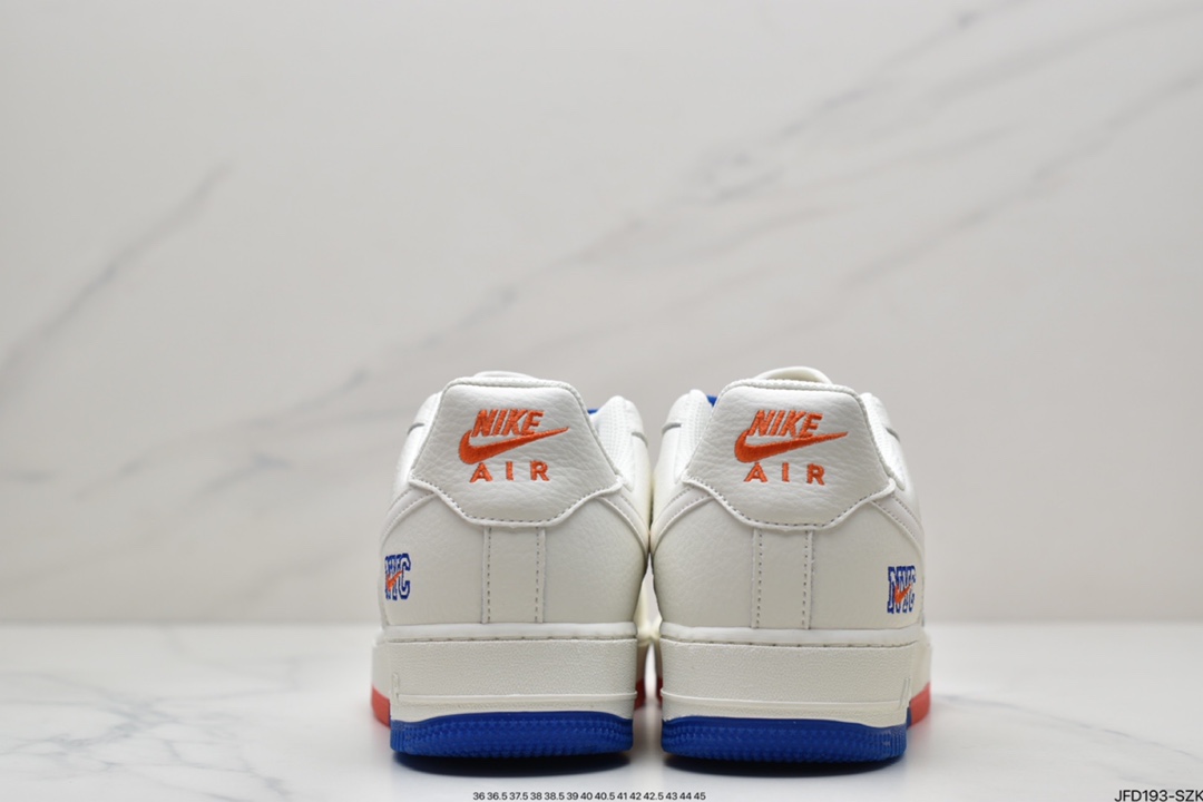 170 耐克Nike Air Force 1 白橙蓝双钩原装级别 CT1989-101