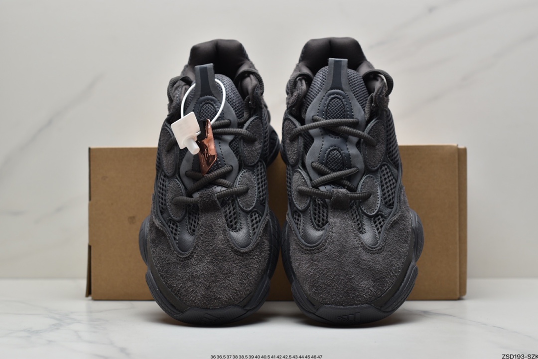 320  Yeezy 500 Desert Rat 纯黑配色 F36640