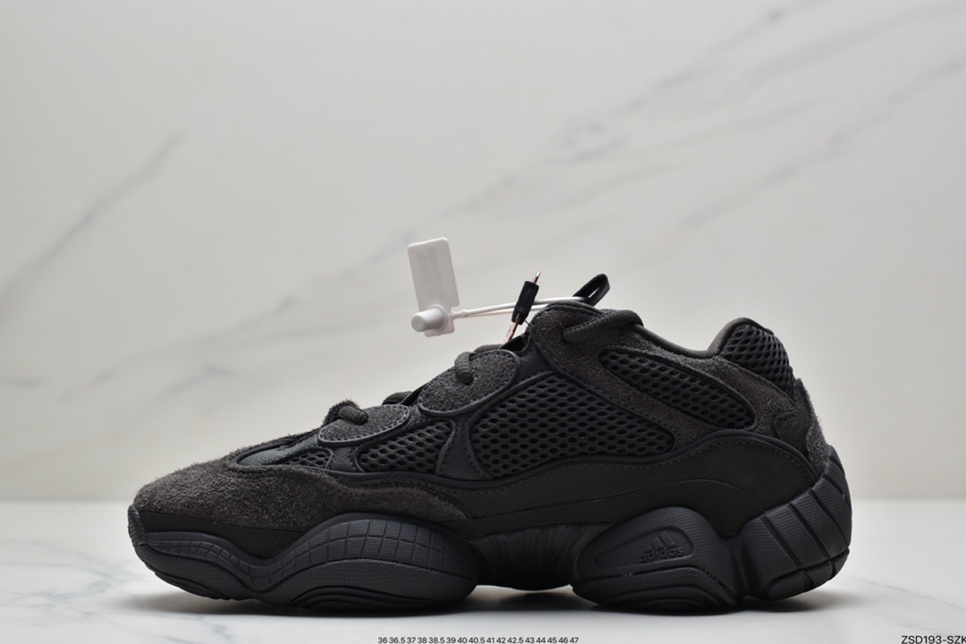 320  Yeezy 500 Desert Rat 纯黑配色 F36640