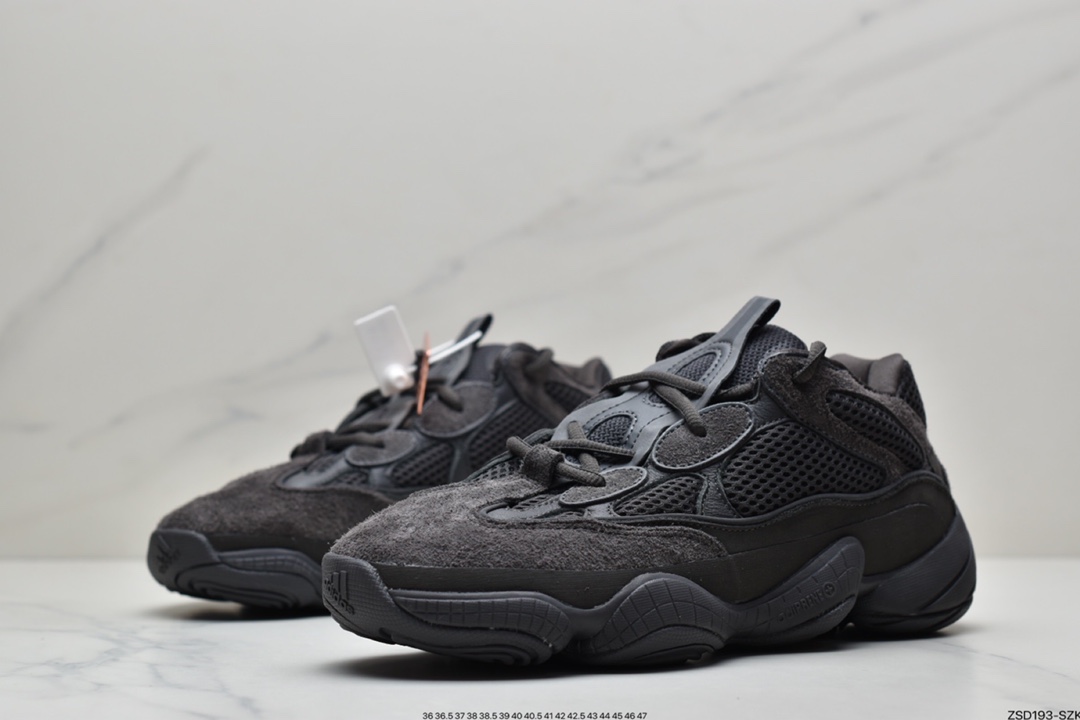 320  Yeezy 500 Desert Rat 纯黑配色 F36640