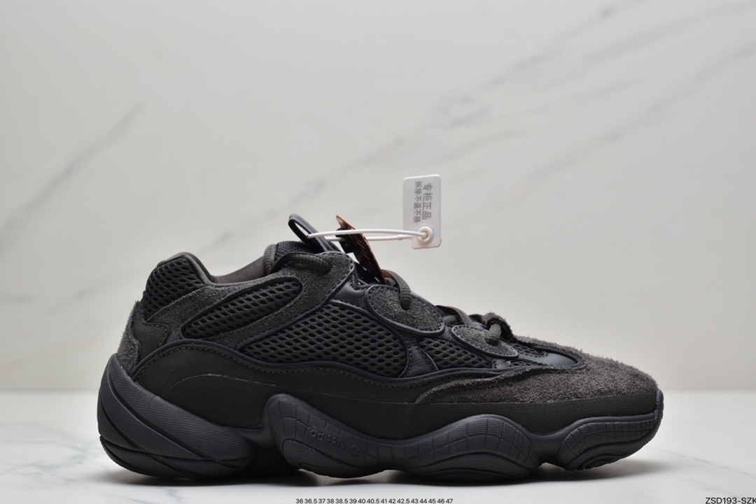 320  Yeezy 500 Desert Rat 纯黑配色 F36640