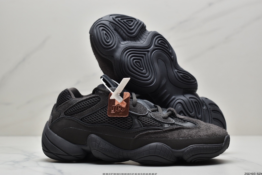 320  Yeezy 500 Desert Rat 纯黑配色 F36640