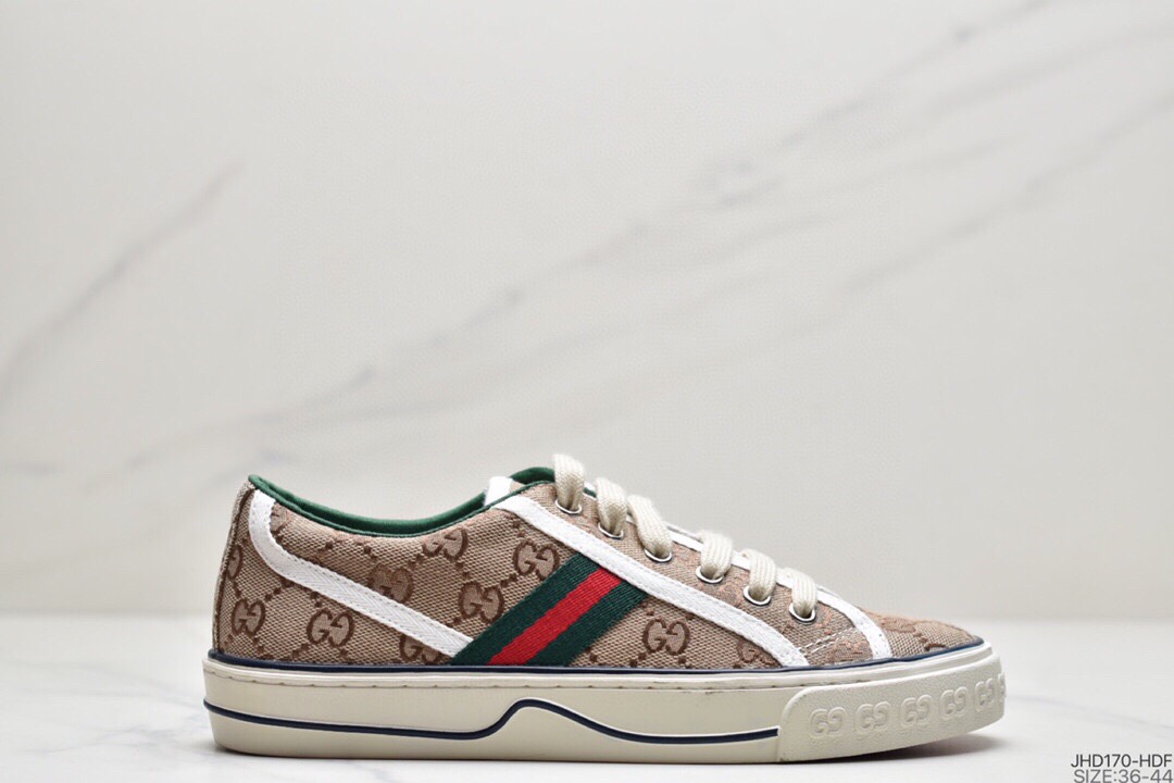 190  2020ss春季新色 奢品牌GU古驰 Tennis 1977 Print Sneaker
