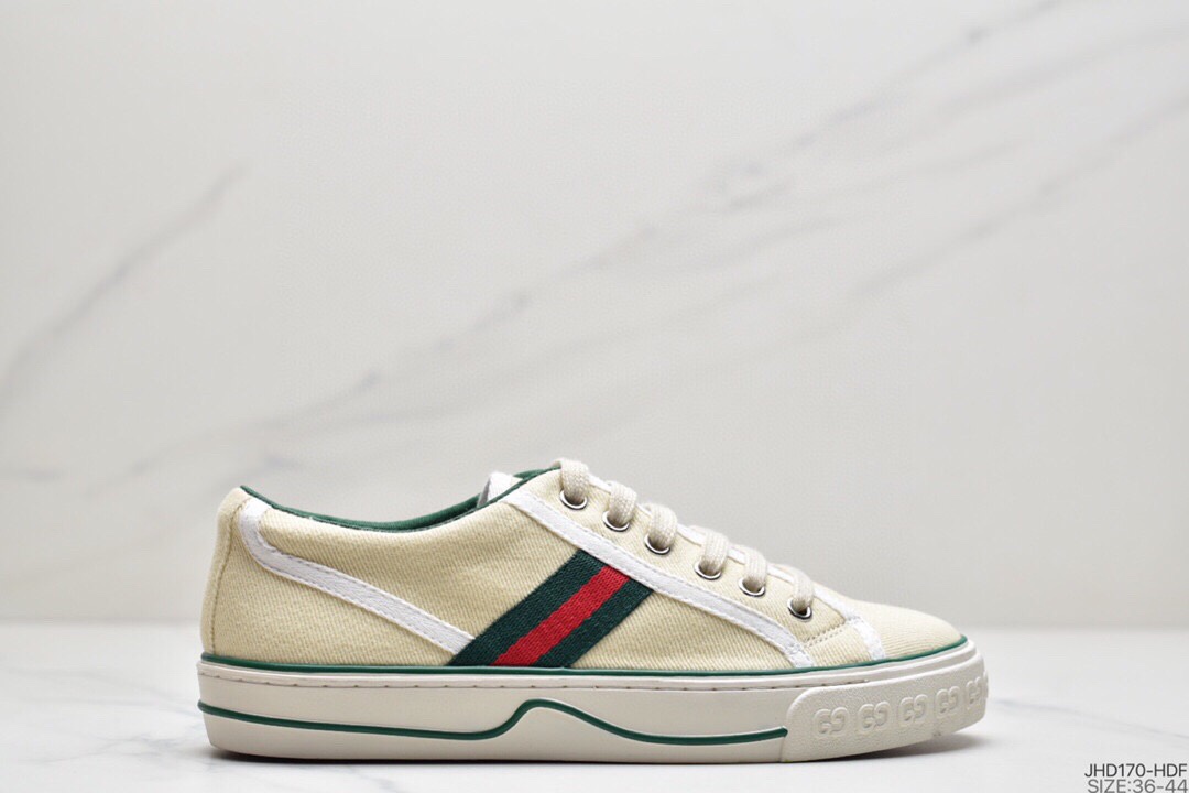 190  2020ss春季新色 奢品牌GU古驰 Tennis 1977 Print Sneaker