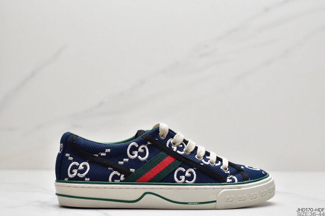 190  2020ss春季新色 奢品牌GU古驰 Tennis 1977 Print Sneaker