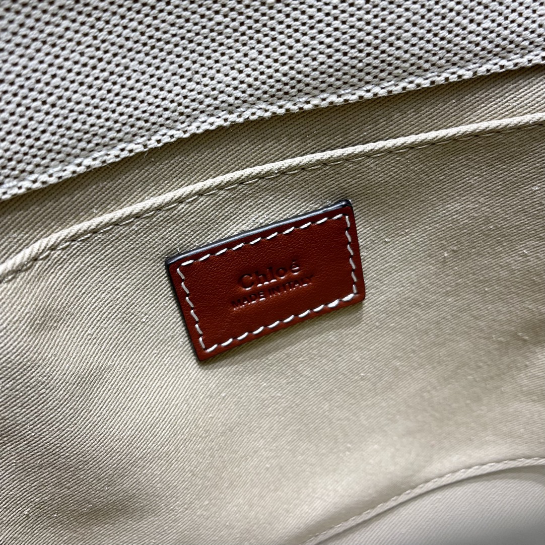 Chloé Woody Small Tote Bag with Shoulder Strap, Canvas and Leather Trim 10 i1629745629 8884 8