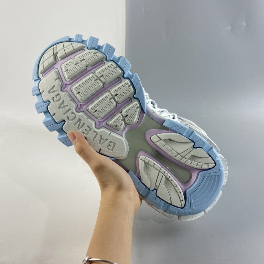 P400  Balenciaga Sneaker Tess s.Gomma MAILLE WHITE/ORANGE 2021ss 巴黎世家3.0 W3AC49045