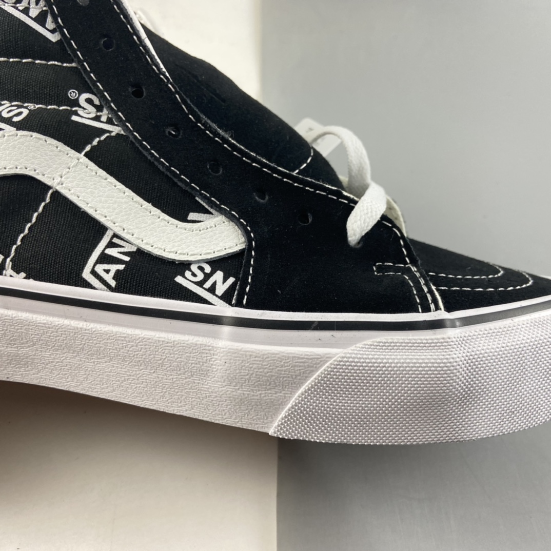 P160   Vans SK8-HI经典黑白字母logo高帮男女鞋休闲板鞋 VN0A4U3CTDW