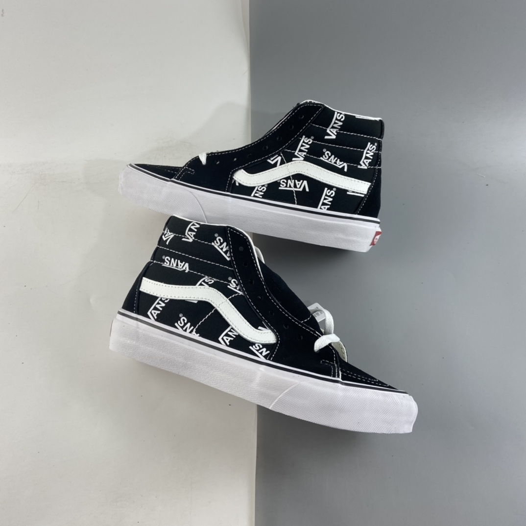 P160   Vans SK8-HI经典黑白字母logo高帮男女鞋休闲板鞋 VN0A4U3CTDW