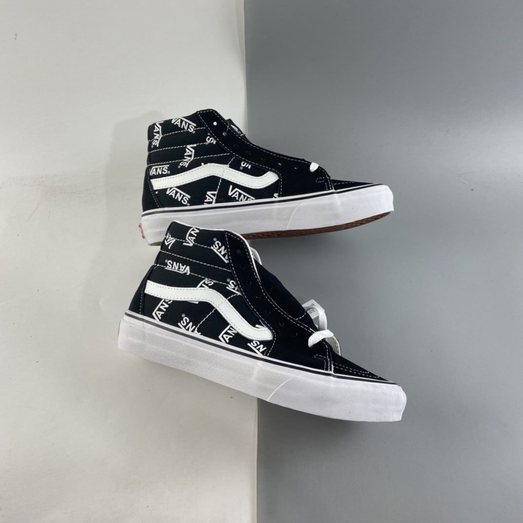 P160   Vans SK8-HI经典黑白字母logo高帮男女鞋休闲板鞋 VN0A4U3CTDW