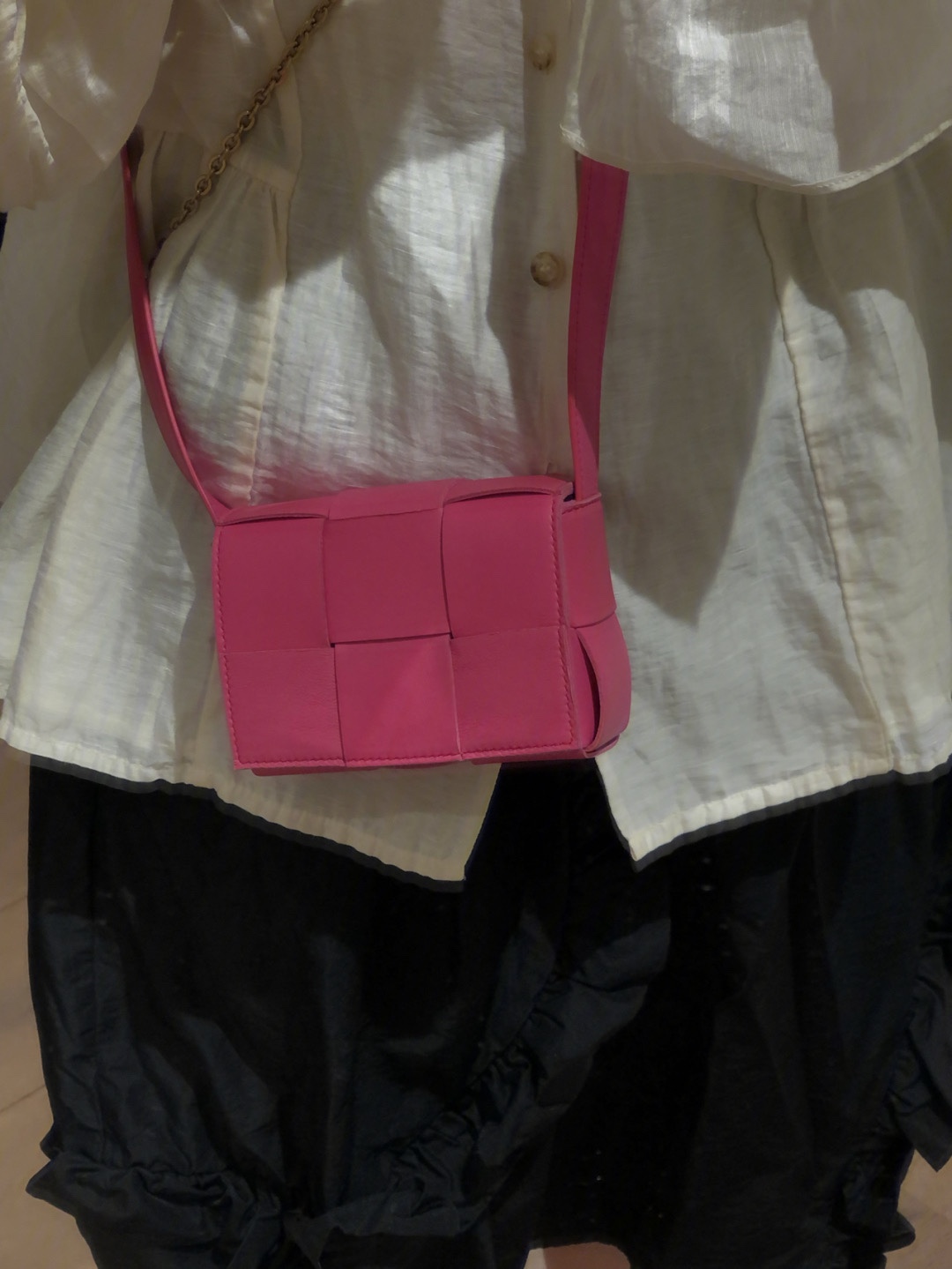 Bottega Veneta Mini Cassette 小包 666688羊皮粉红