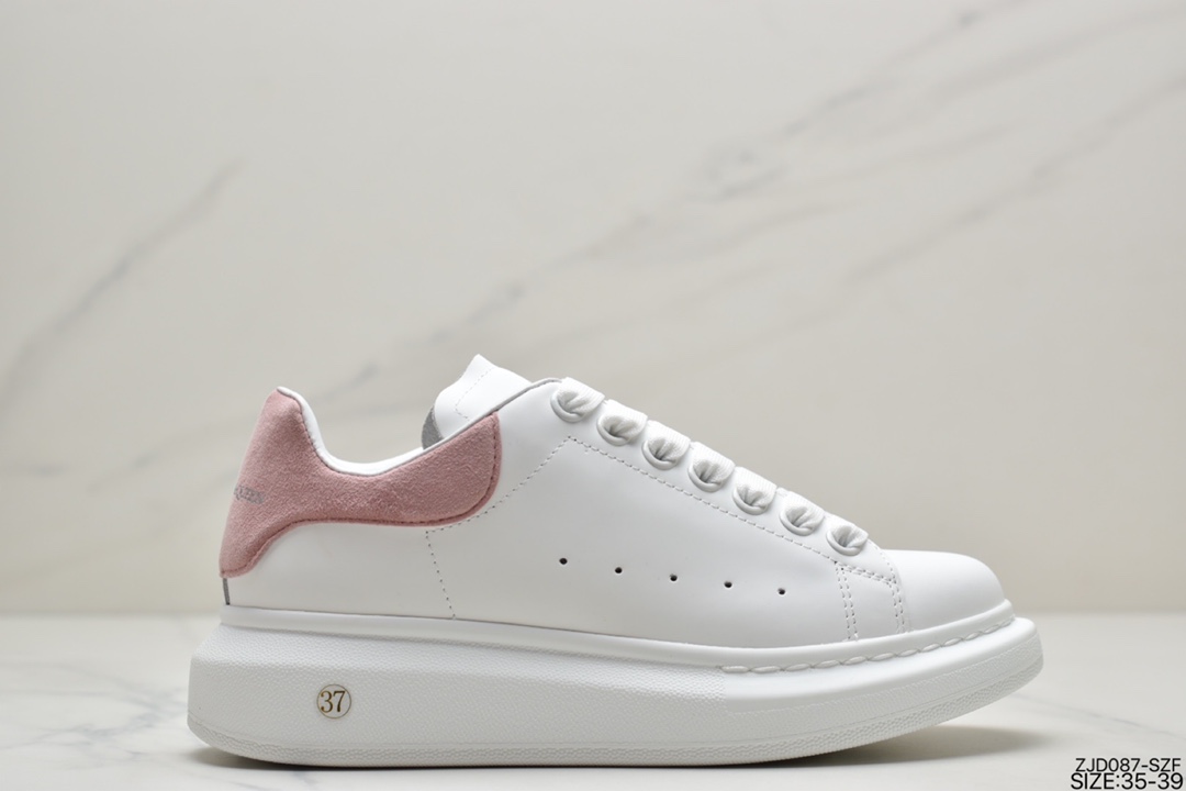 260 意大利高奢品牌Alexander McQueen亚历山大·麦昆 Sole Leather Sneakers低帮时装厚底休闲运动小白鞋553770 WHGP790 9063